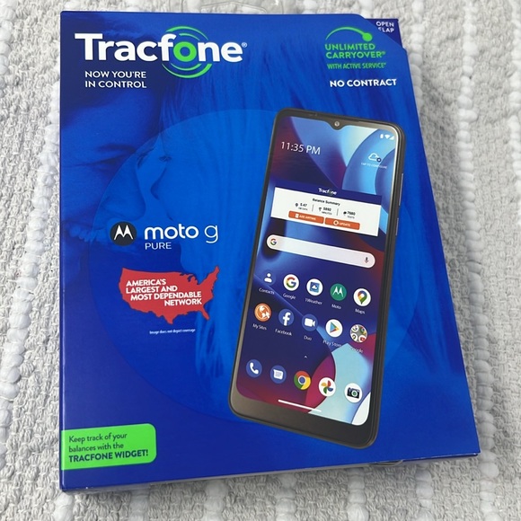TRACFONE Motorola XT2163DL Moto g pure 32 GB Smartphone - Picture 1 of 9